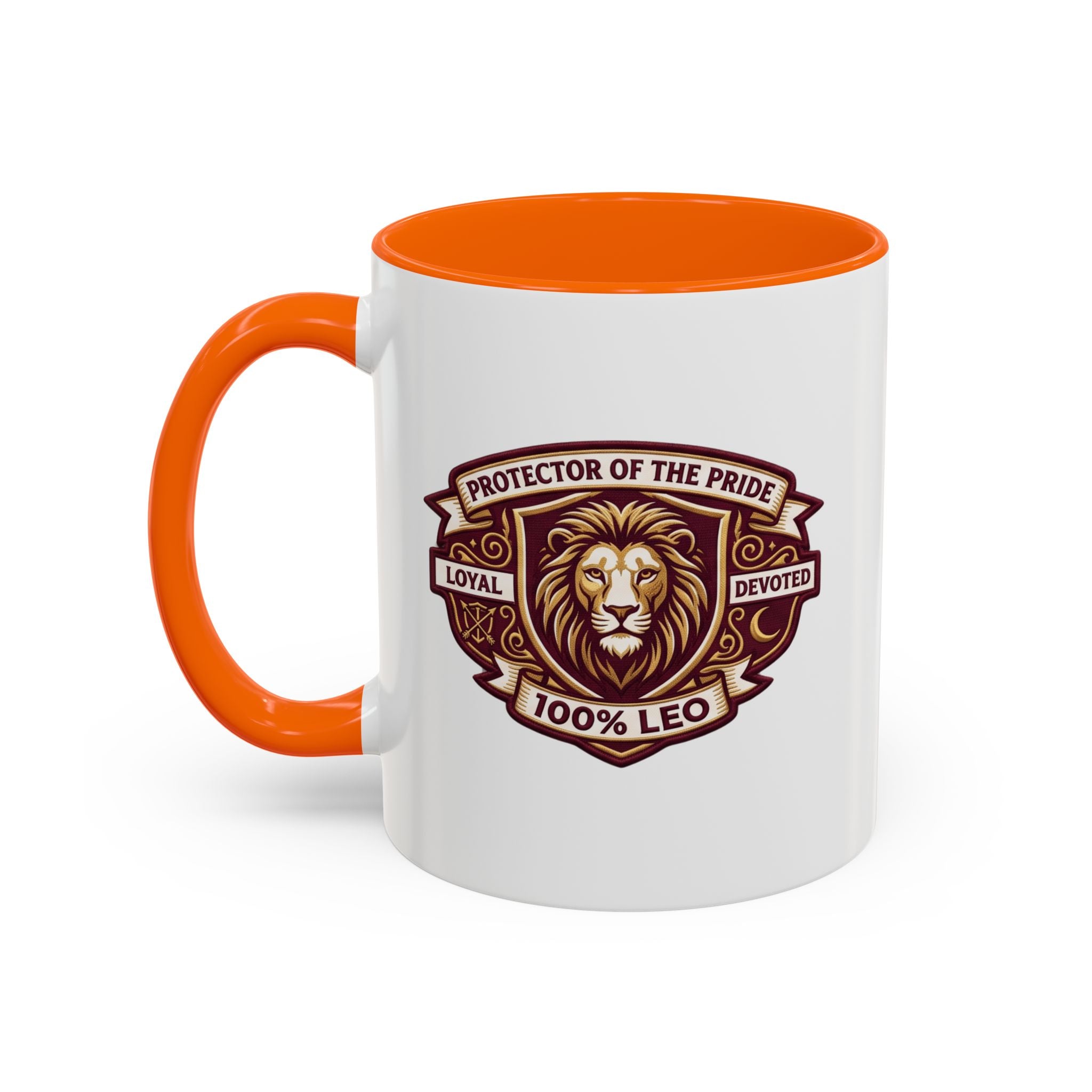 Leo Zodiac Coffee Mug — "Protector of the Pride" Lion Design (11/15 oz)