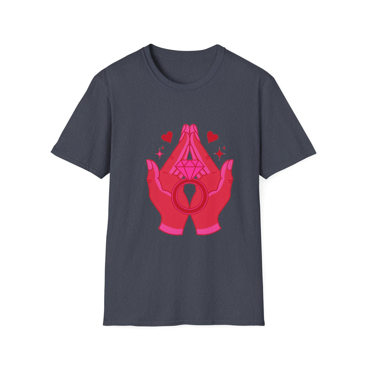 Manifested Hands Graphic T-Shirt — Pink Prayer Hands with Hearts - Trending Now - September 2026