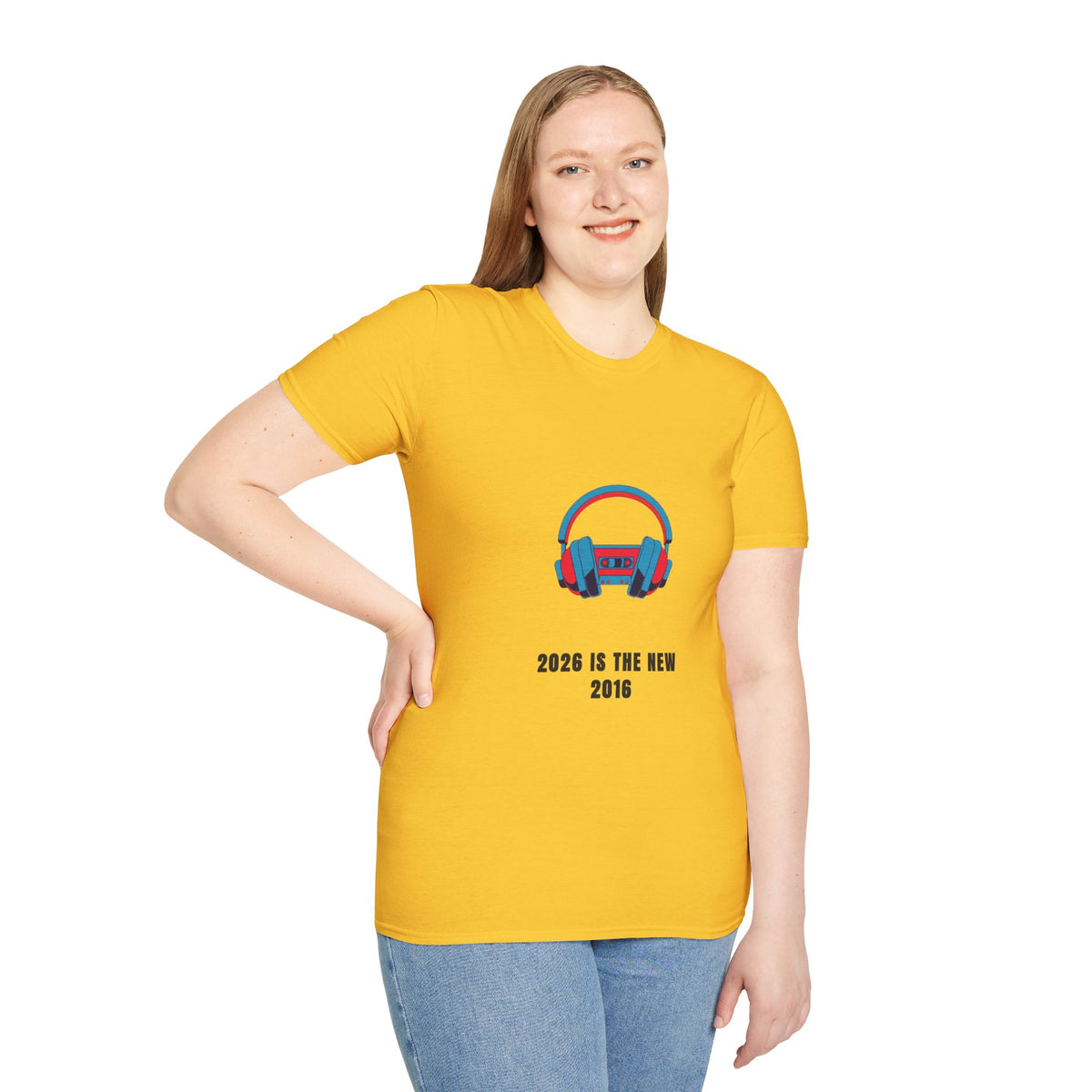 Headphones Graphic T-Shirt — '2023 Is The New 2016' Retro Audio Tee - Trending Now - September 2026