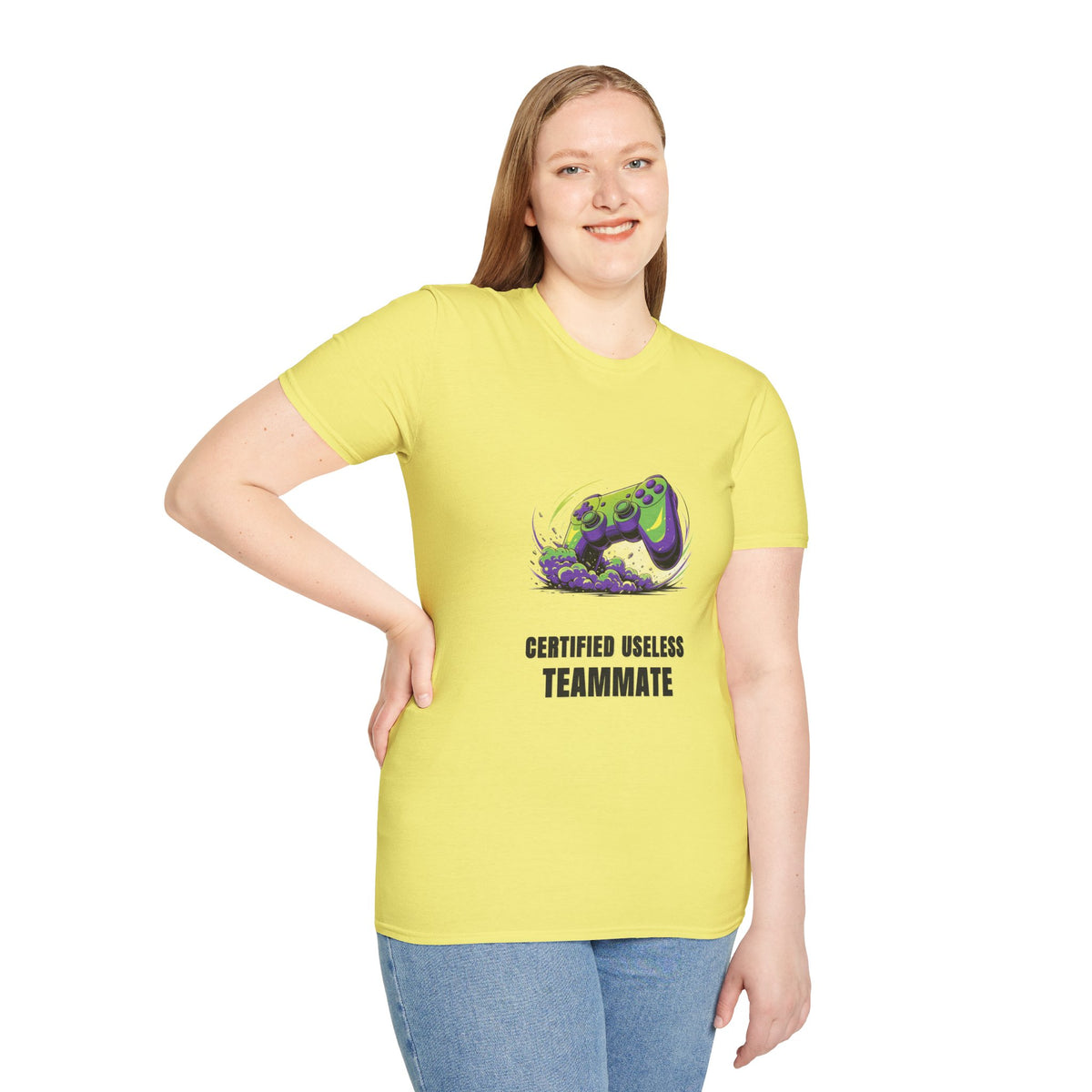Gaming T-Shirt — "Certified Useless Teammate" Controller Graphic - Trending Now - August 2026