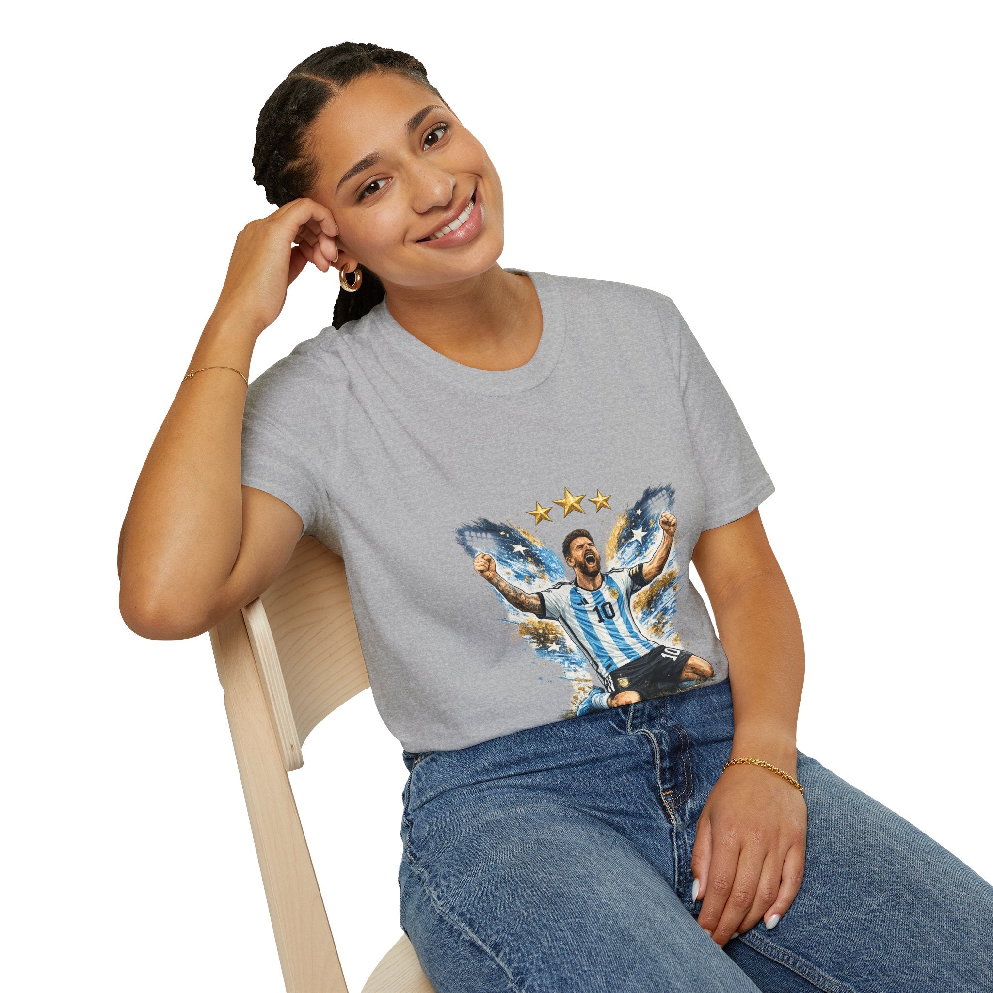 Argentina Soccer Legend Argentina T-Shirt — Celebratory Messi Design