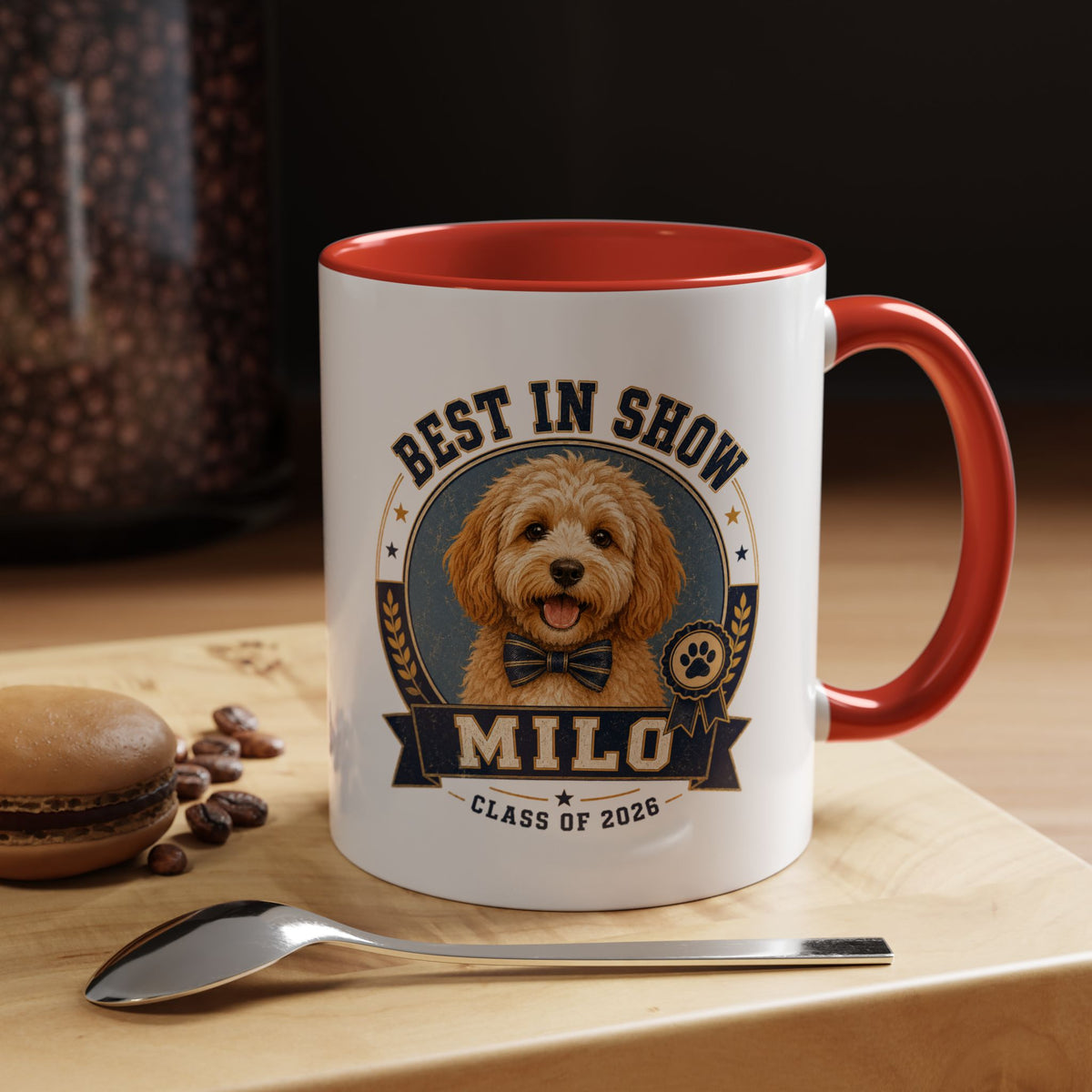 Milo Bailey Dog Dad Mom Best in Show Milo Coffee Mug — Personalized Dog Lover Gift (Class of 2026)