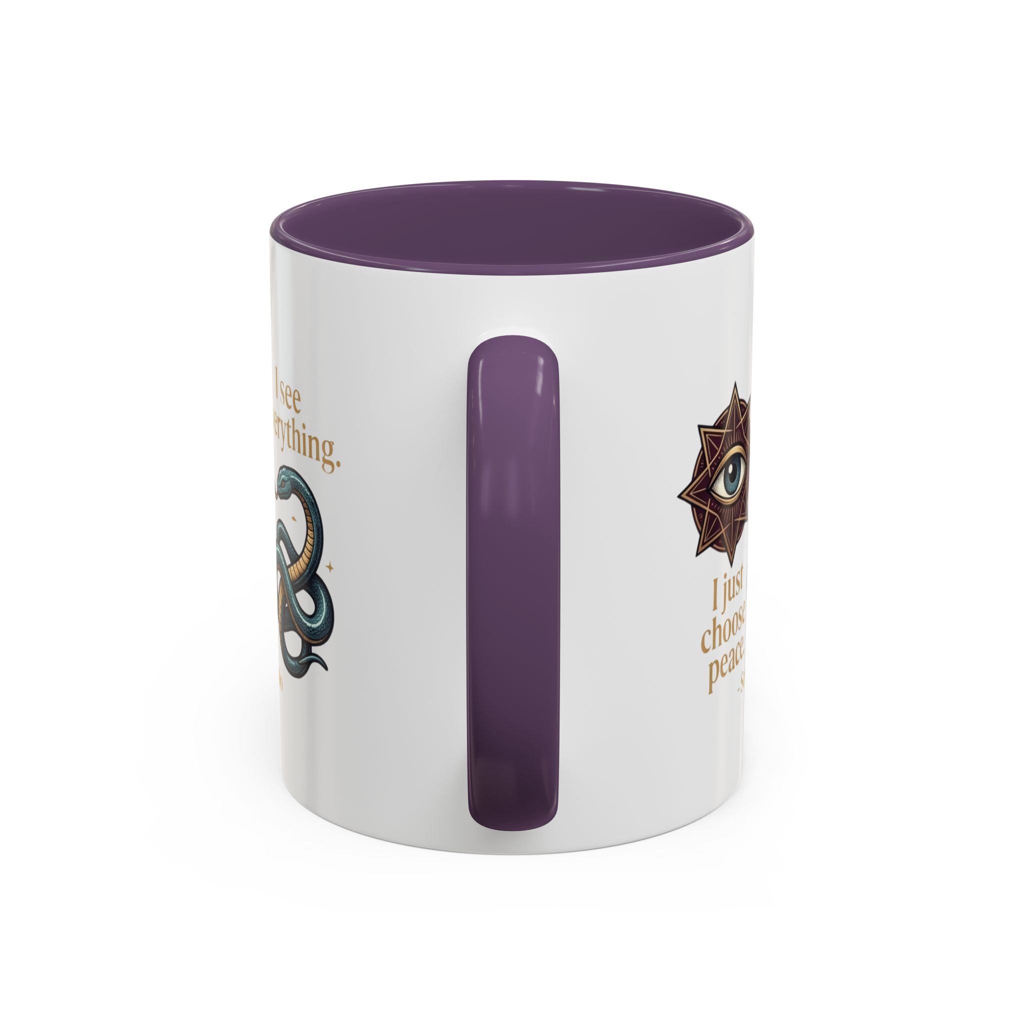 Scorpio Accent Coffee Mug – "I See Everything, I Just Choose Peace" Zodiac Mug