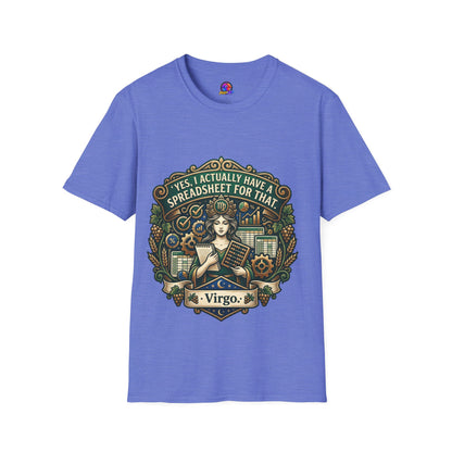 Virgo Zodiac T‑Shirt — "Yes, I Actually Have a Spreadsheet for That"