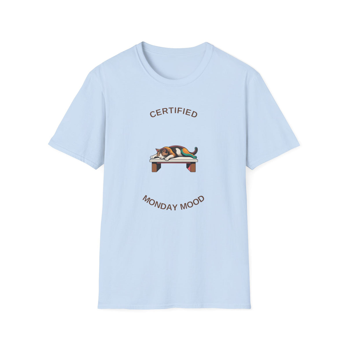 Certified Monday Mood T-Shirt — Cute Sleeping Cat Graphic Tee - Trending Now - August 2026
