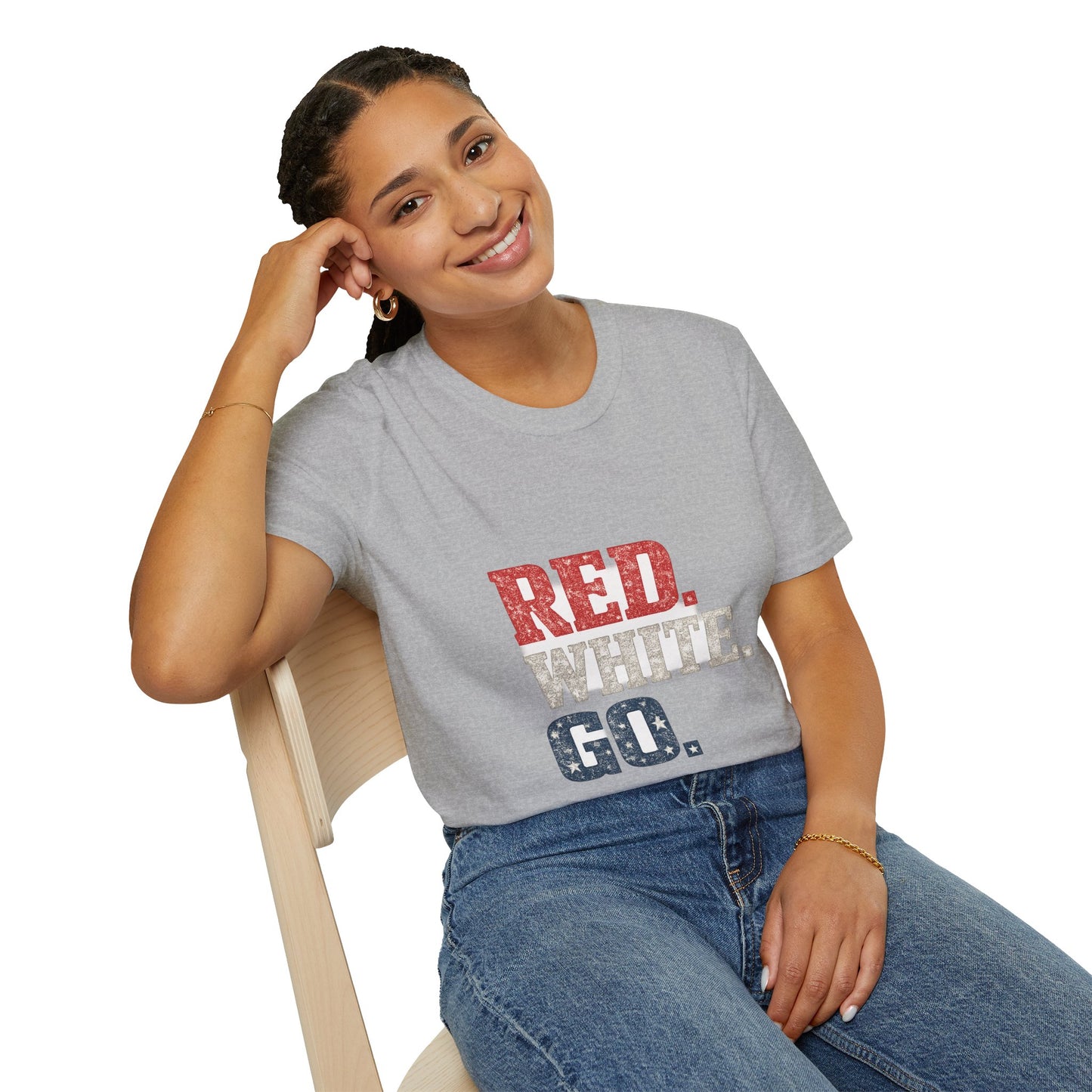 USA Patriotic 'Red. White. Go.' T-Shirt — 4th of July Independence Day Tee