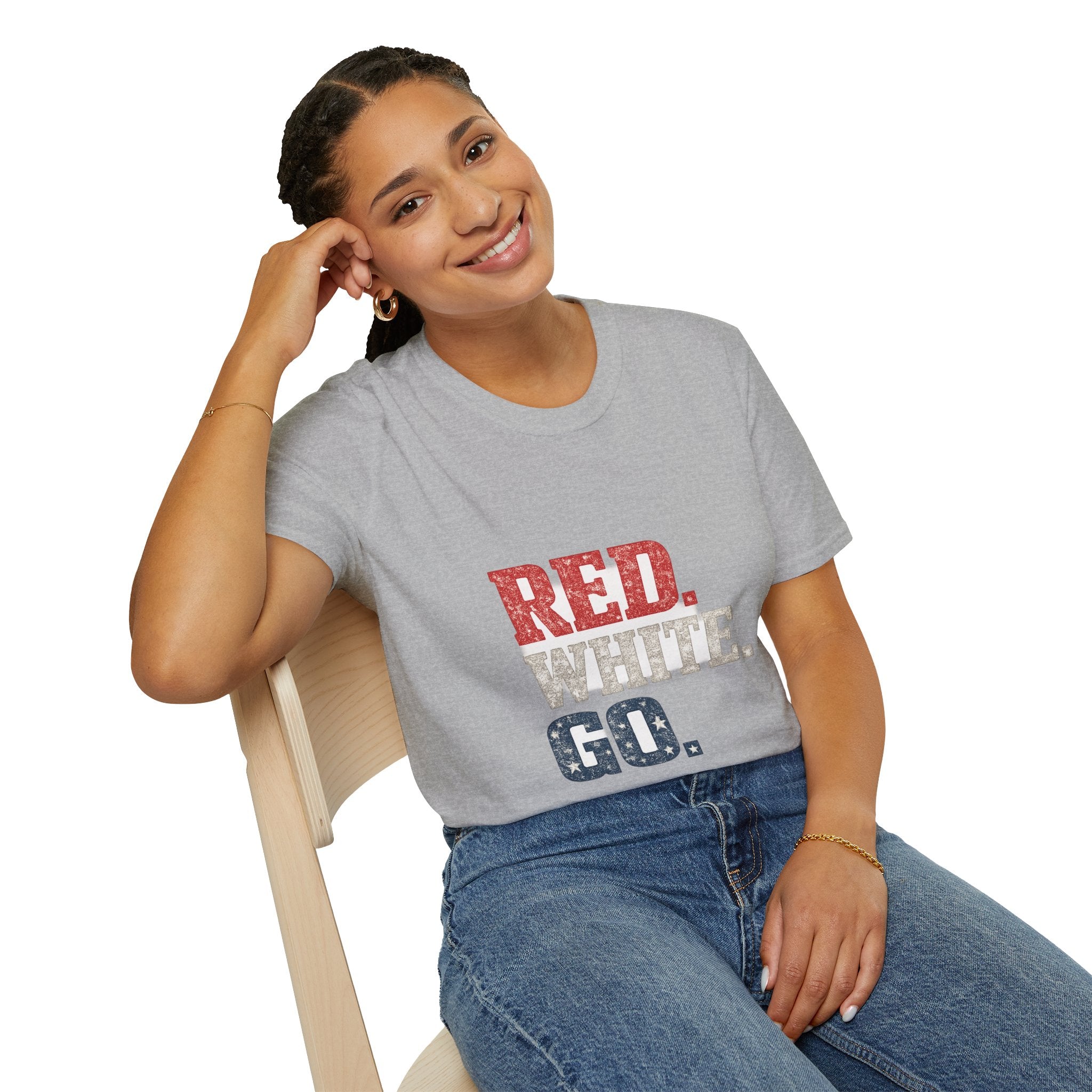 USA Patriotic 'Red. White. Go.' T-Shirt — 4th of July Independence Day Tee