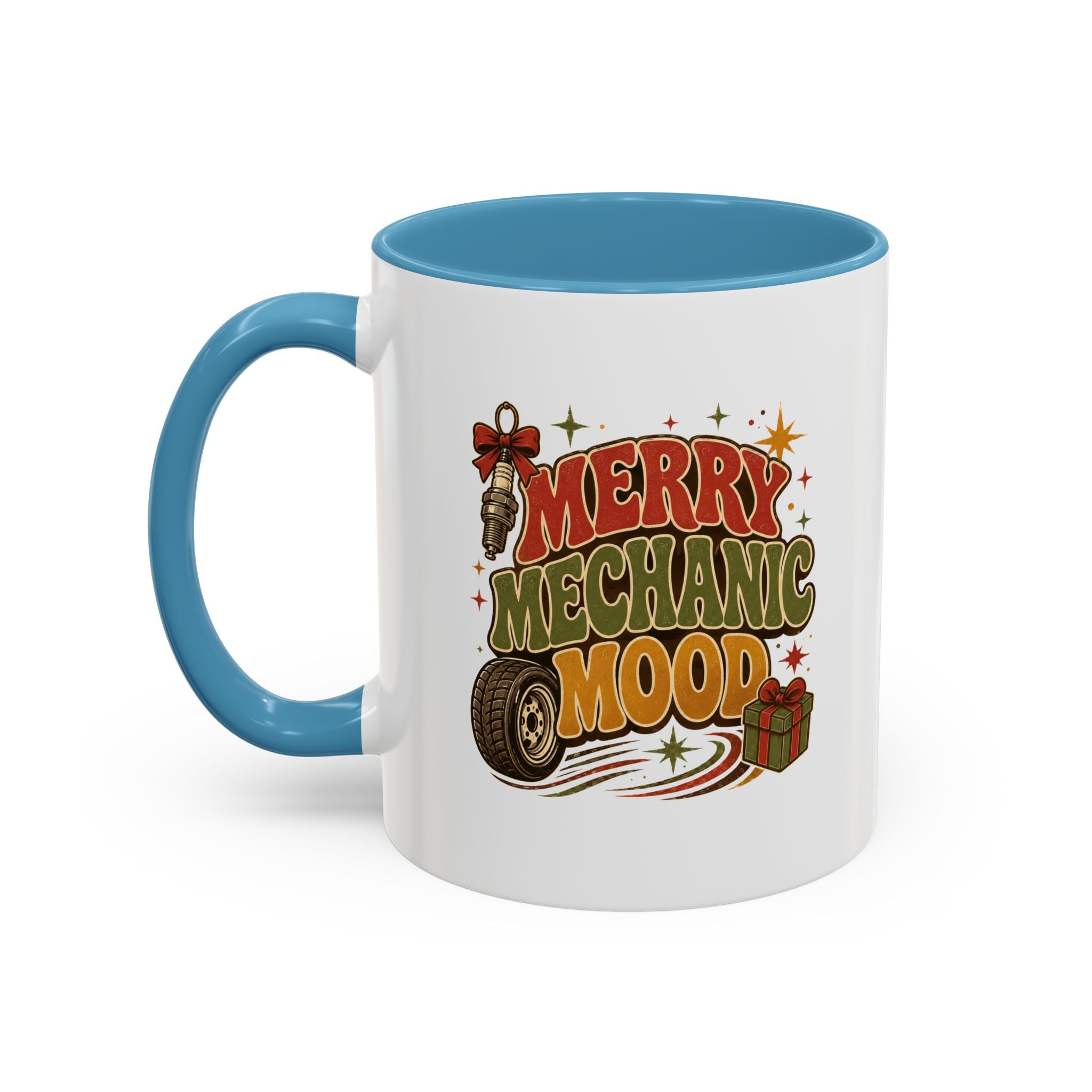 Modern Day Christmas Merry Mechanic Mood Coffee Mug — Holiday Auto Mechanic Gift