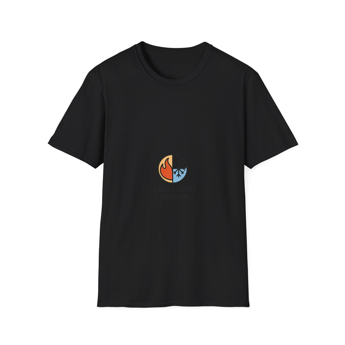 Heat Cold Balance Minimalist Tee - Cute Fire and Ice Therapy Graphic T-Shirt - Trending Now - September 2026