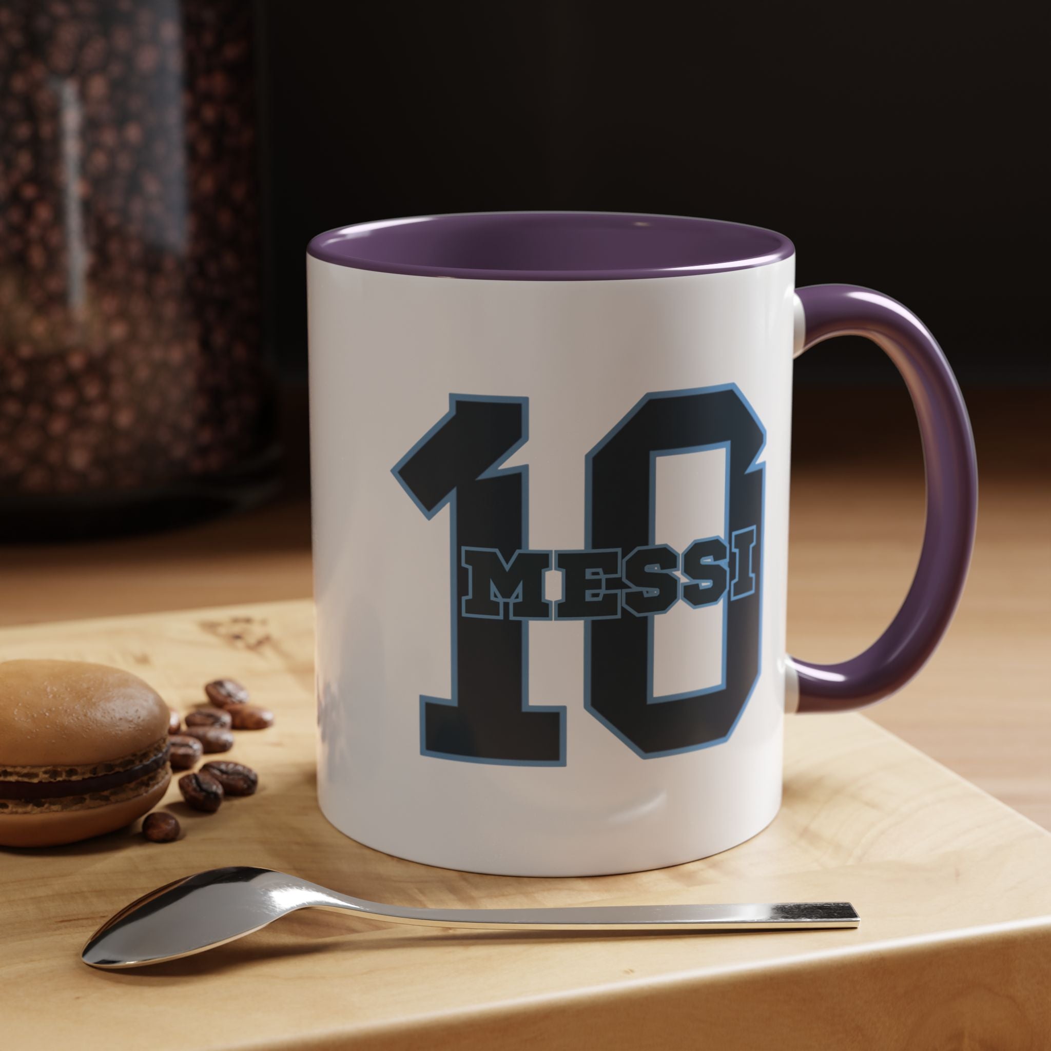 10 'Messi' Accent Coffee Mug — Soccer Jersey Number Coffee Cup