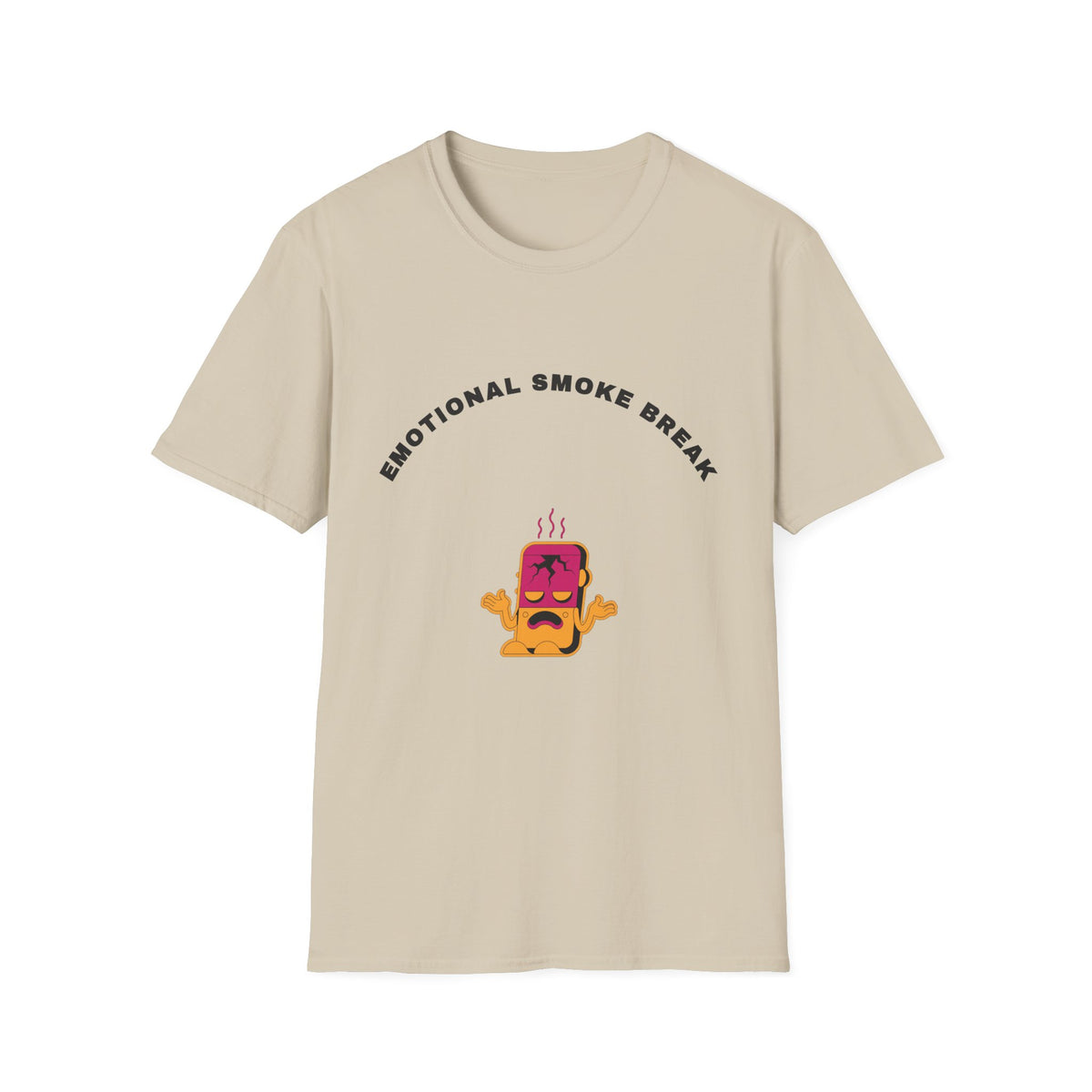 T-Shirt — “Emotional Smoke Break” Funny Cartoon Cigarette Character Tee - Trending Now - September 2026
