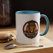 Lion Zodiac Coffee Mug - "Confidence Comes Naturally" Accent Mug (11/15oz)