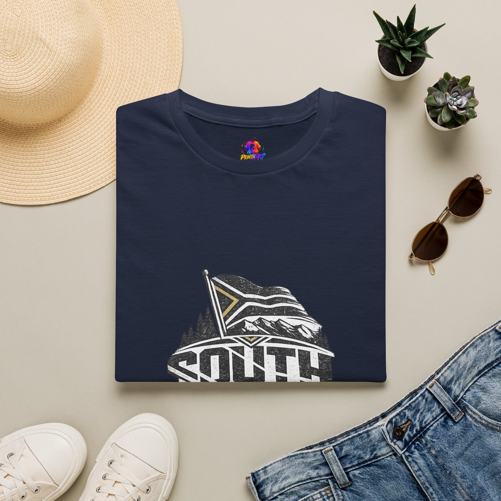South Africa Flag & Soccer Crest T‑Shirt