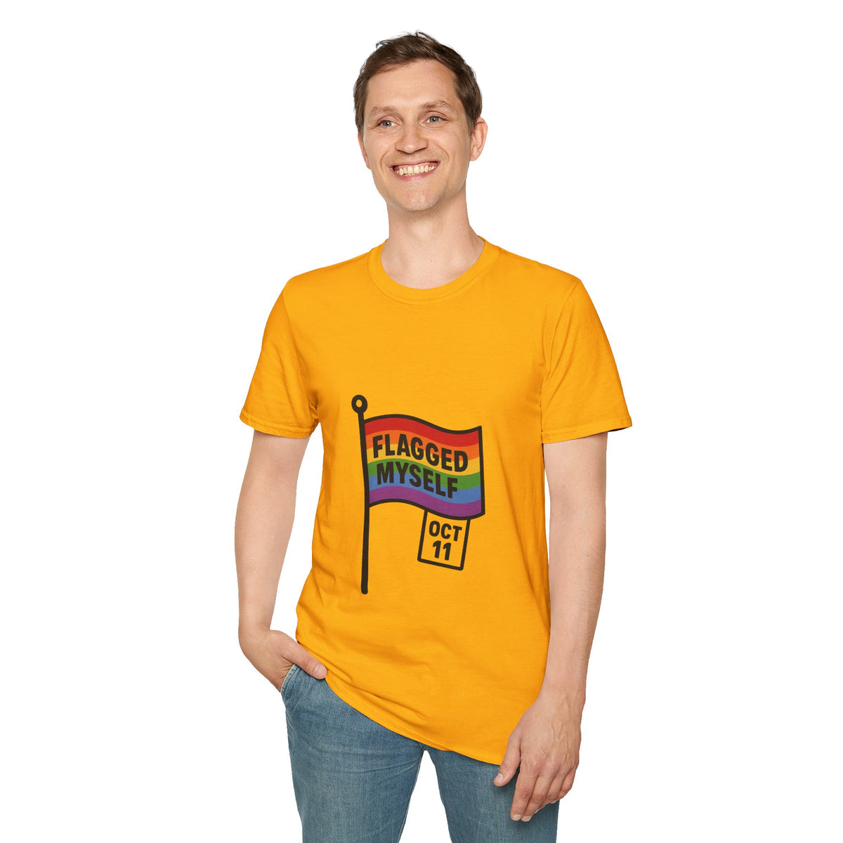 Flagged Myself Rainbow Pride T-Shirt — LGBTQ+ October 11 Awareness Tee - Trending Now - October 2026