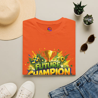 Kids Future Champion Soccer T-Shirt — Kids’ Sports Trophy Graphic Tee