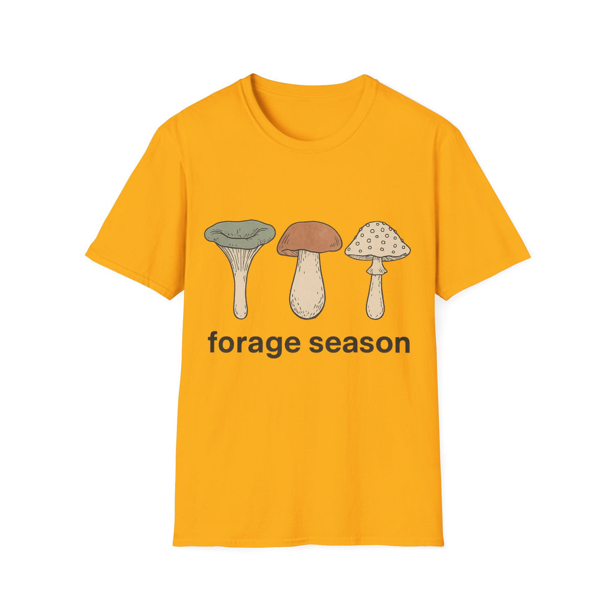 Mushroom Trio T-Shirt — Cute Minimal Fungi Graphic Tee - Trending Now - September 2026