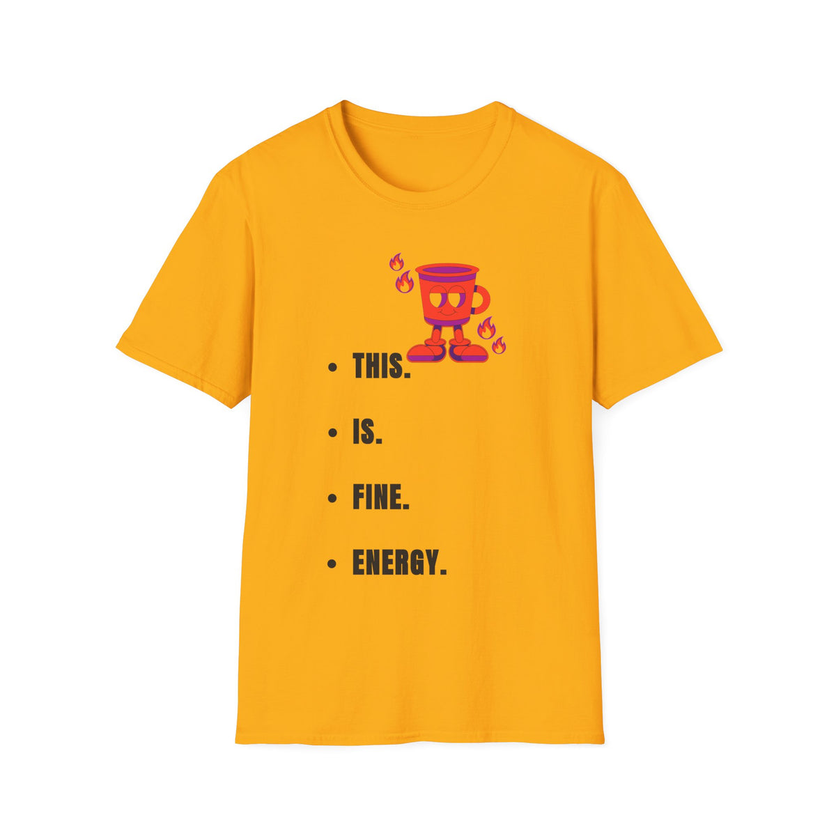 This Is Fine Coffee Mug T-Shirt — Cute Cartoon Coffee Tee - Trending Now - September 2026