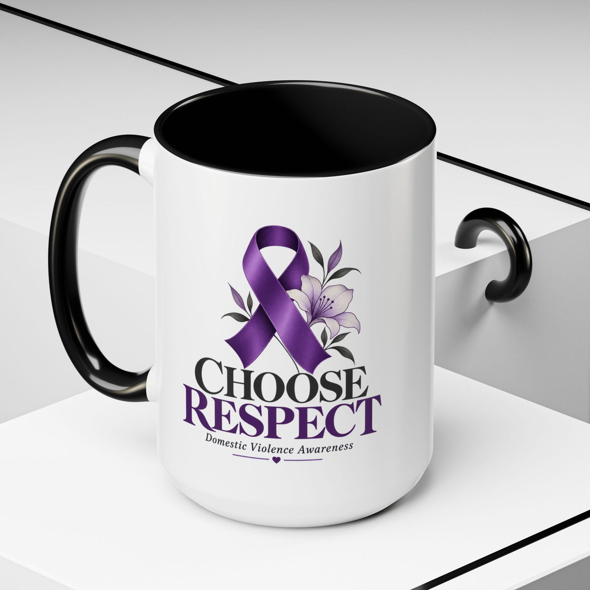 Choose Respect - Domestic Violence Awareness Coffee Mug (Accent, 11/15oz)