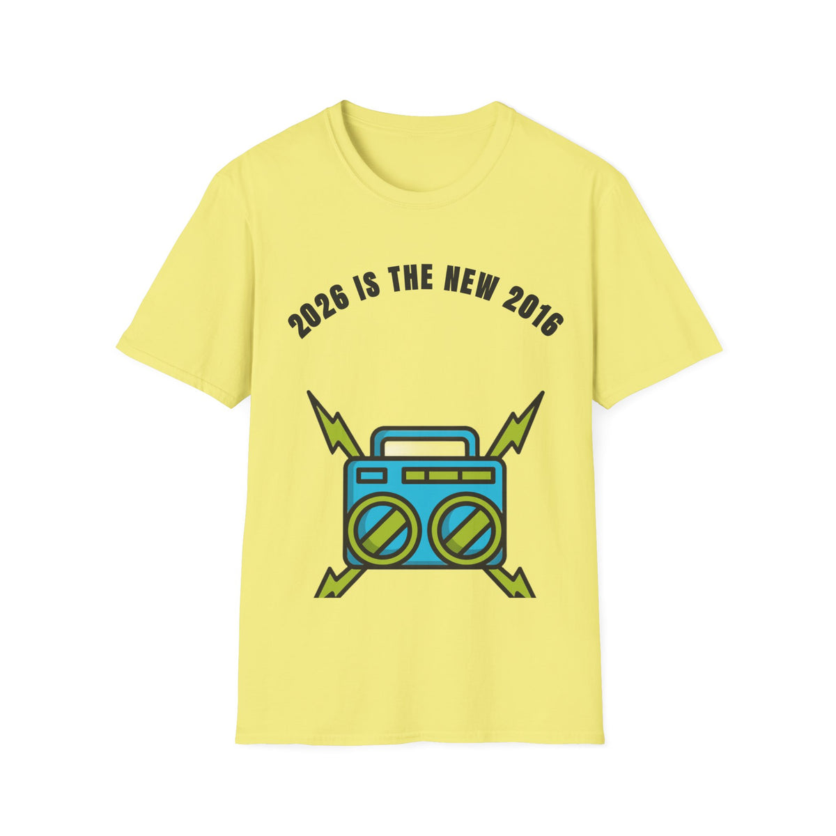 2026 Is The New 2016 T-Shirt — Retro Boombox Graphic Tee - Trending Now - September 2026