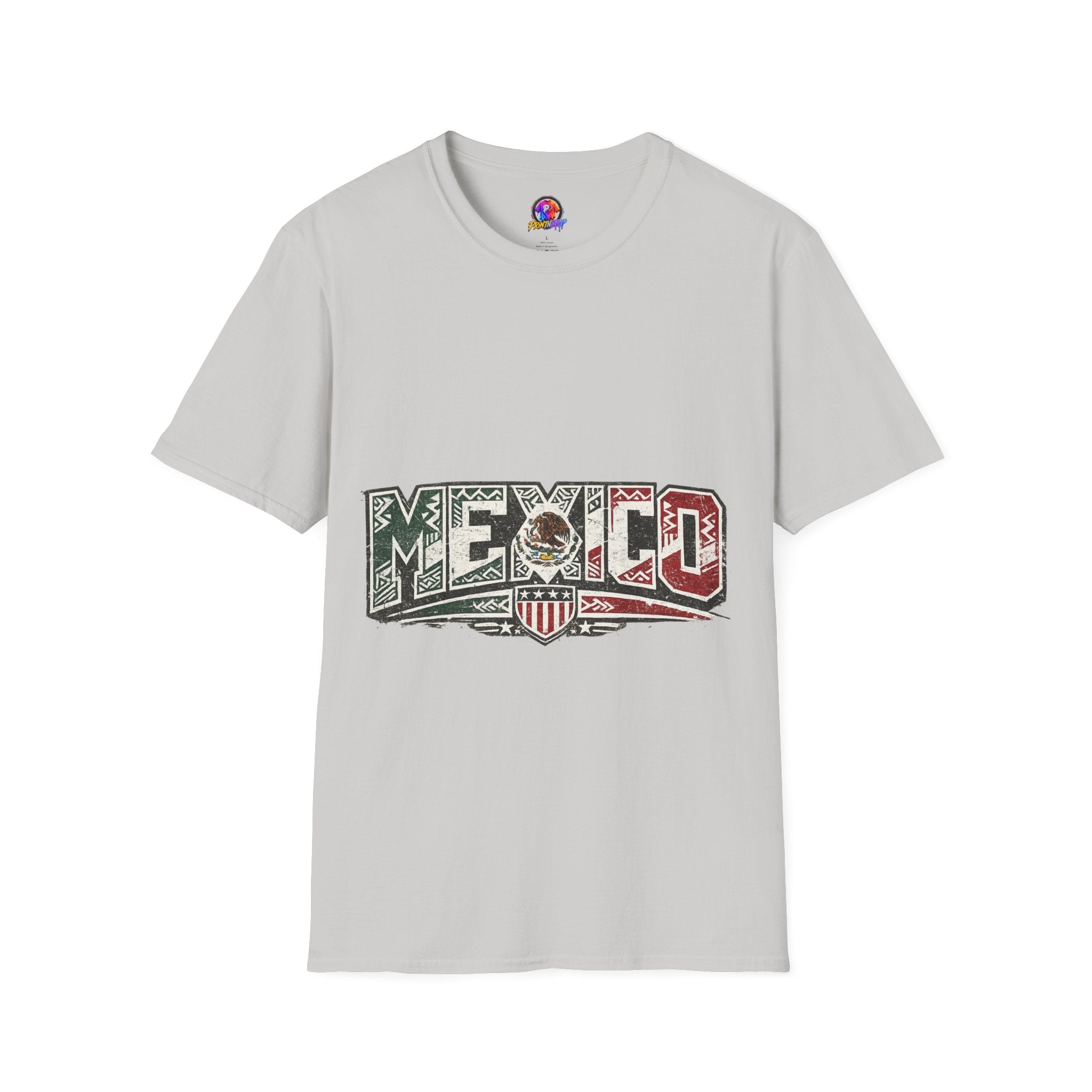 Mexico Pride Graphic T-Shirt — Retro Mexican Flag Design
