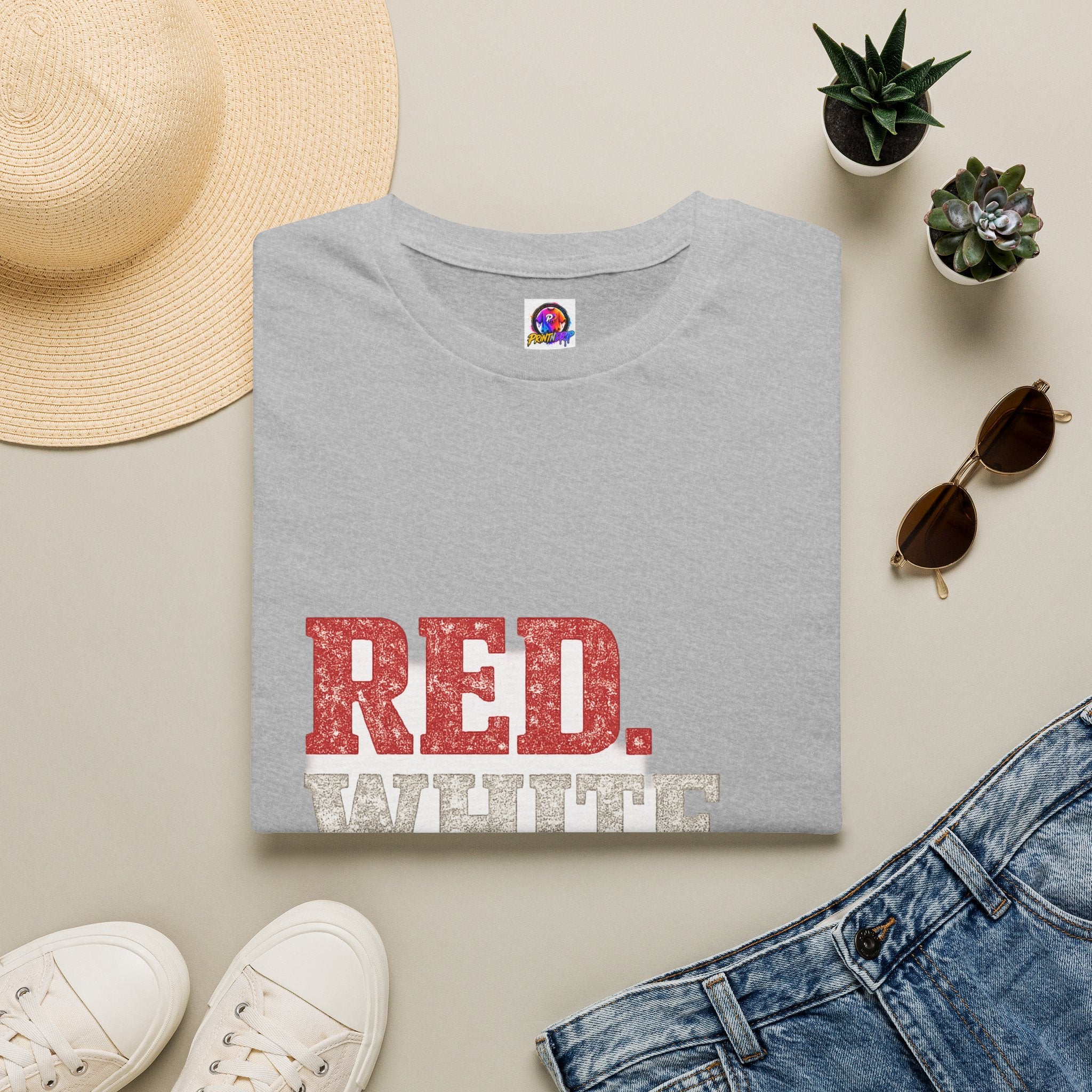 USA Patriotic 'Red. White. Go.' T-Shirt — 4th of July Independence Day Tee