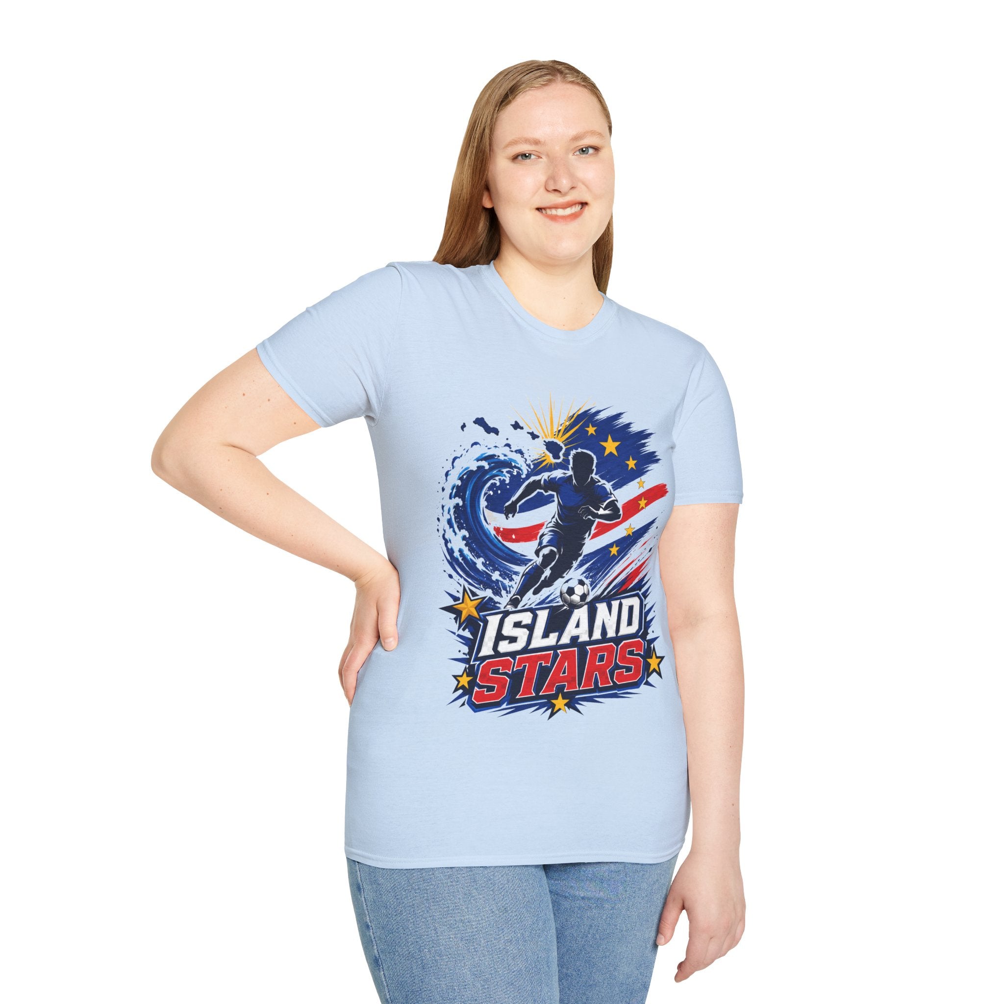Cabo Verde Island Stars Soccer T-Shirt – Pacific Wave Football Team Tee