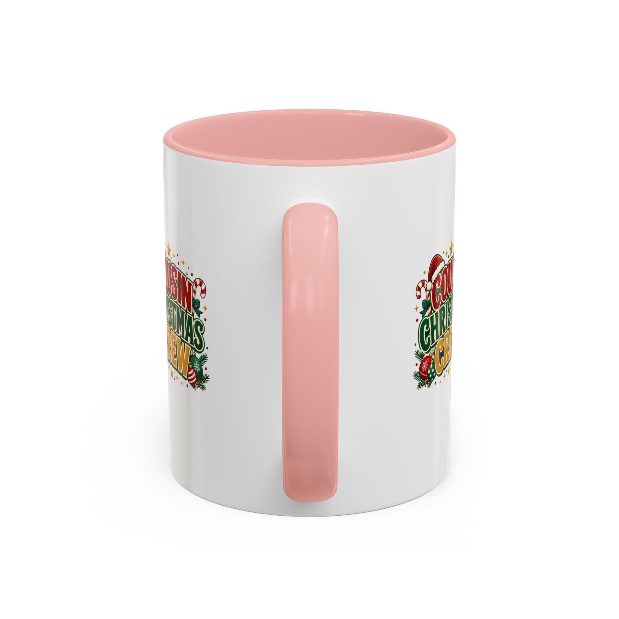 Cousin Christmas Crew Accent Coffee Mug — Holiday Family Christmas Coffee Cup