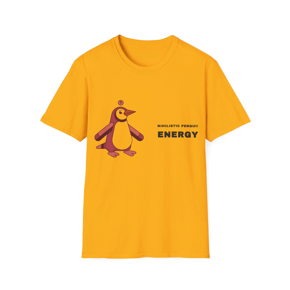 Penguin Energy Graphic T-Shirt — Cute Minimal Chest Pocket Penguin Tee - Trending Now - September 2026