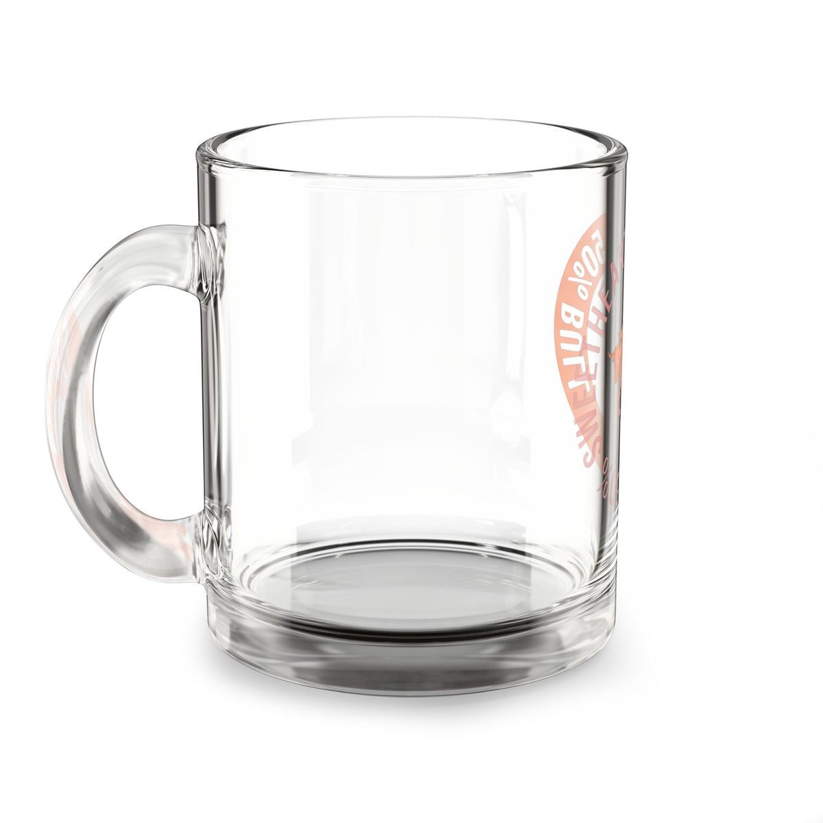 Taurus Zodiac Glass Mug 10oz Glass Mug - "50% Bull" Sweetheart Graphic Coffee Cup