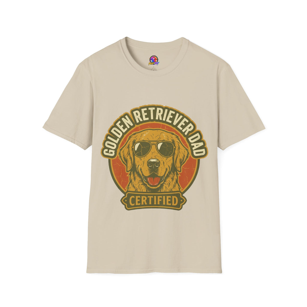 Golden Retriever Dad T-Shirt — Certified Retro Dog Dad Tee