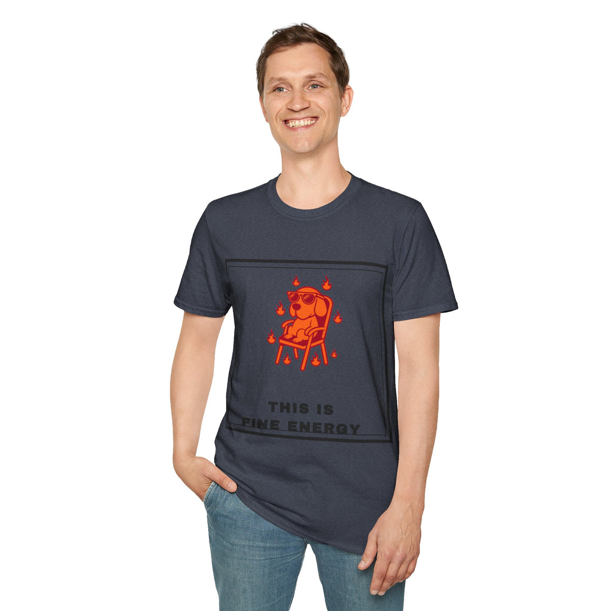 This Is Fine Energy T-Shirt — Cute Dog Meme Graphic Tee - Trending Now - September 2026