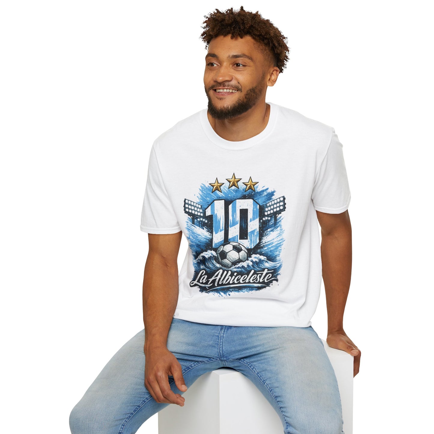 La Albiceleste 10 Soccer T-Shirt — Argentina Football Jersey Tribute