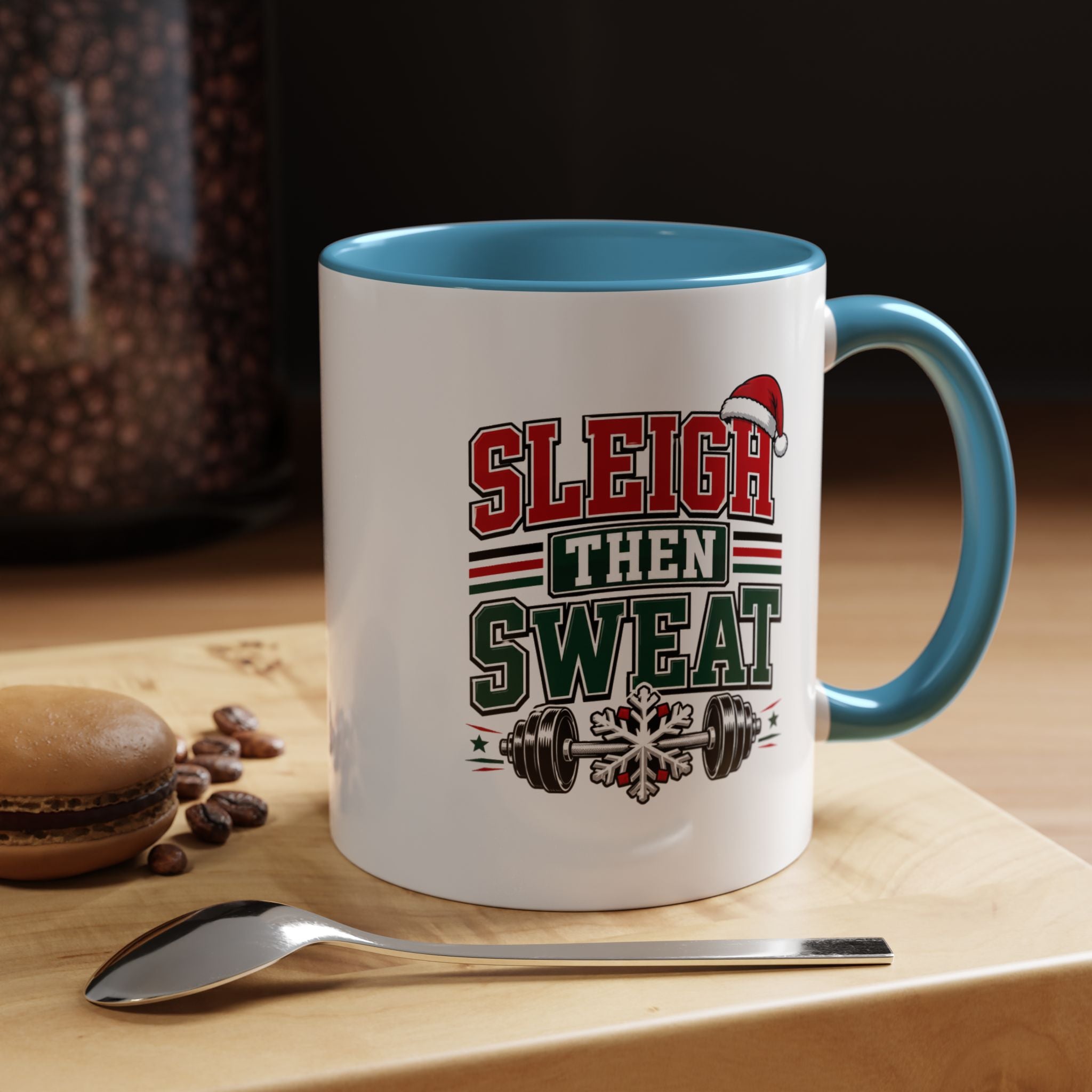 Modern Day Christmas Sleigh Then Sweat Coffee Mug