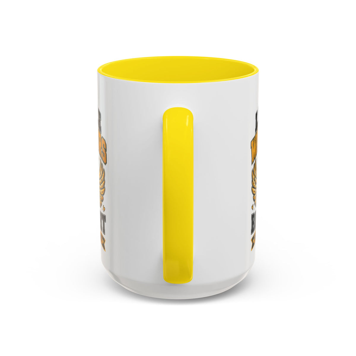 Little Warriors Big Fight Childhood Cancer Awareness Coffee Mug — Gold Ribbon Support Accent Mug