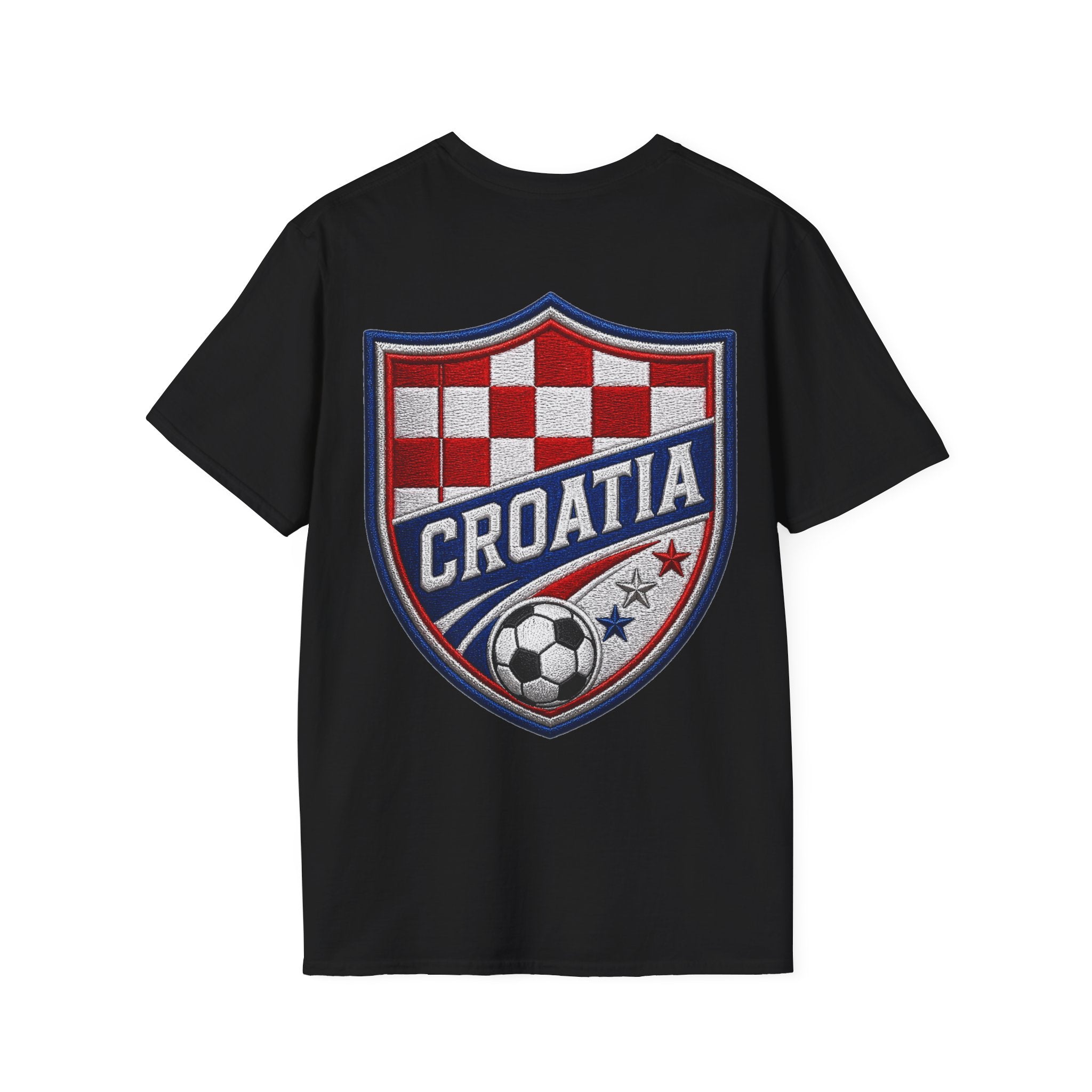 Checkered Glory T-Shirt — Croatia Soccer Fan Tee