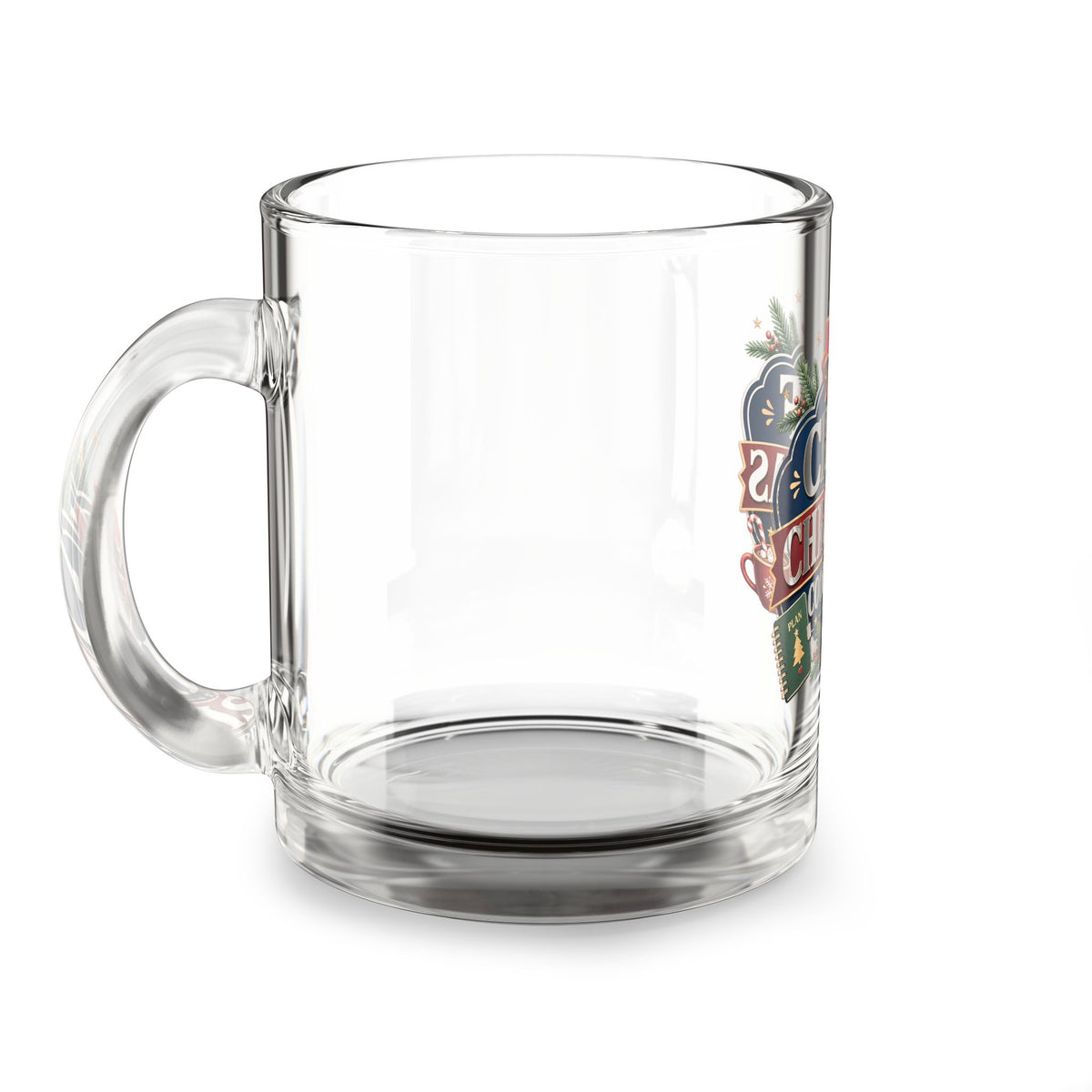 Modern Day Christmas Glass Mug  10oz Glass Mug — "Chief Christmas Coordinator" Festive 10oz Holiday Coffee Cup