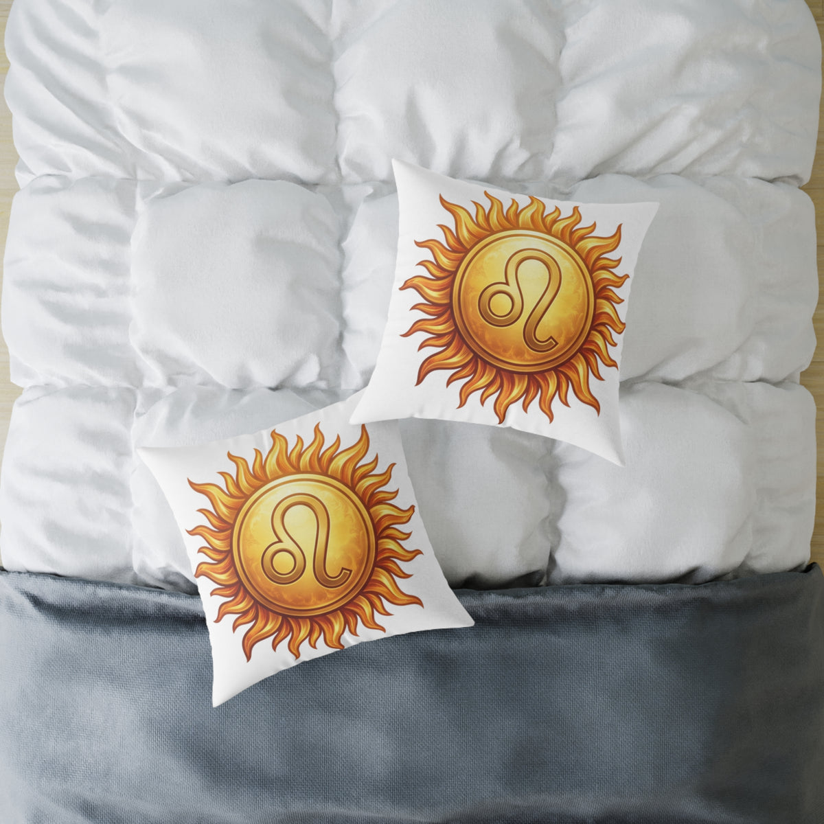 Leo Zodiac Sun Astrological Square Poly Canvas Pillow