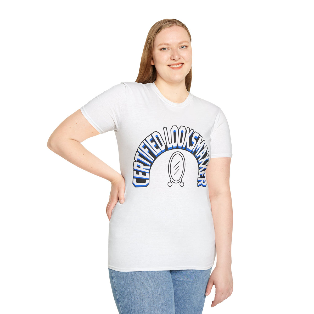 T-Shirt — "Certified Looksmaker" Graphic Tee with Hand Mirror Design - Trending Now - August 2026