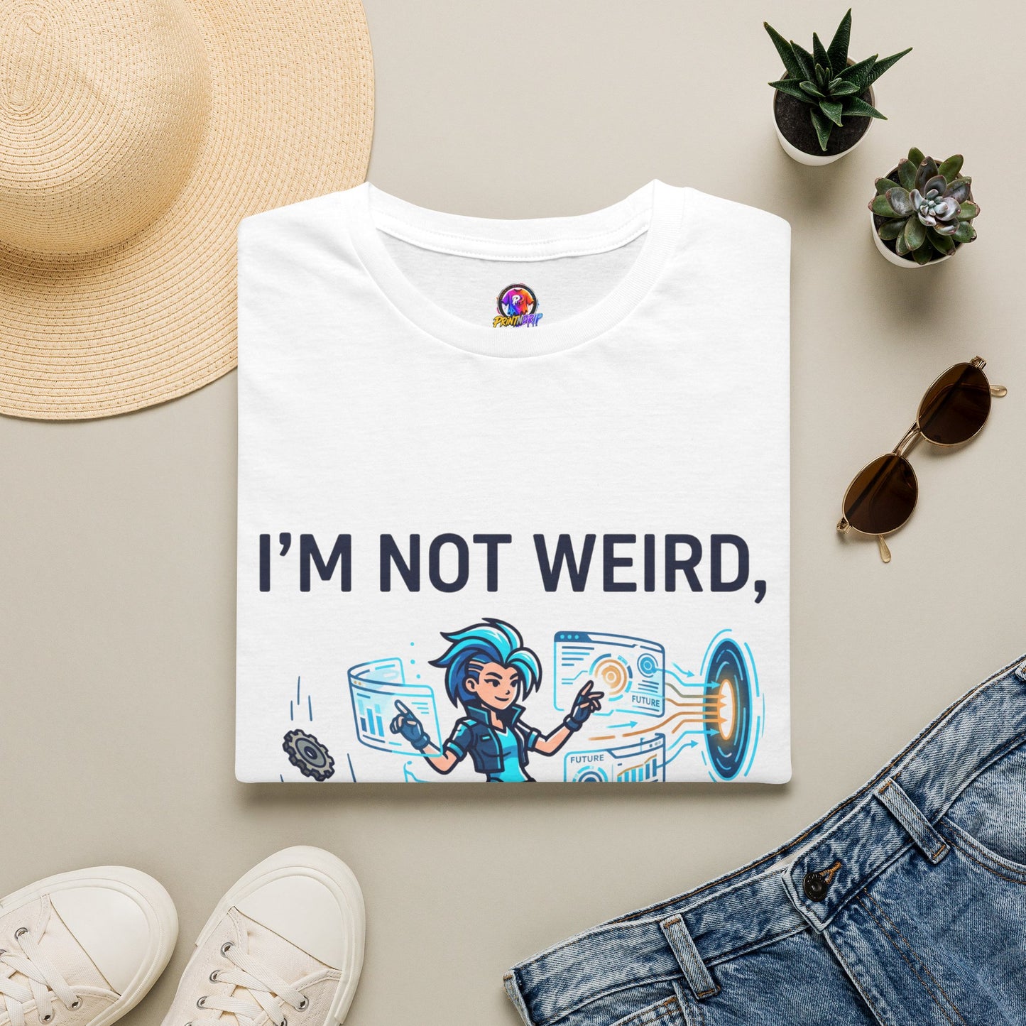 I'm Not Weird I'm Just Ahead Of My Time Aquarius T-Shirt