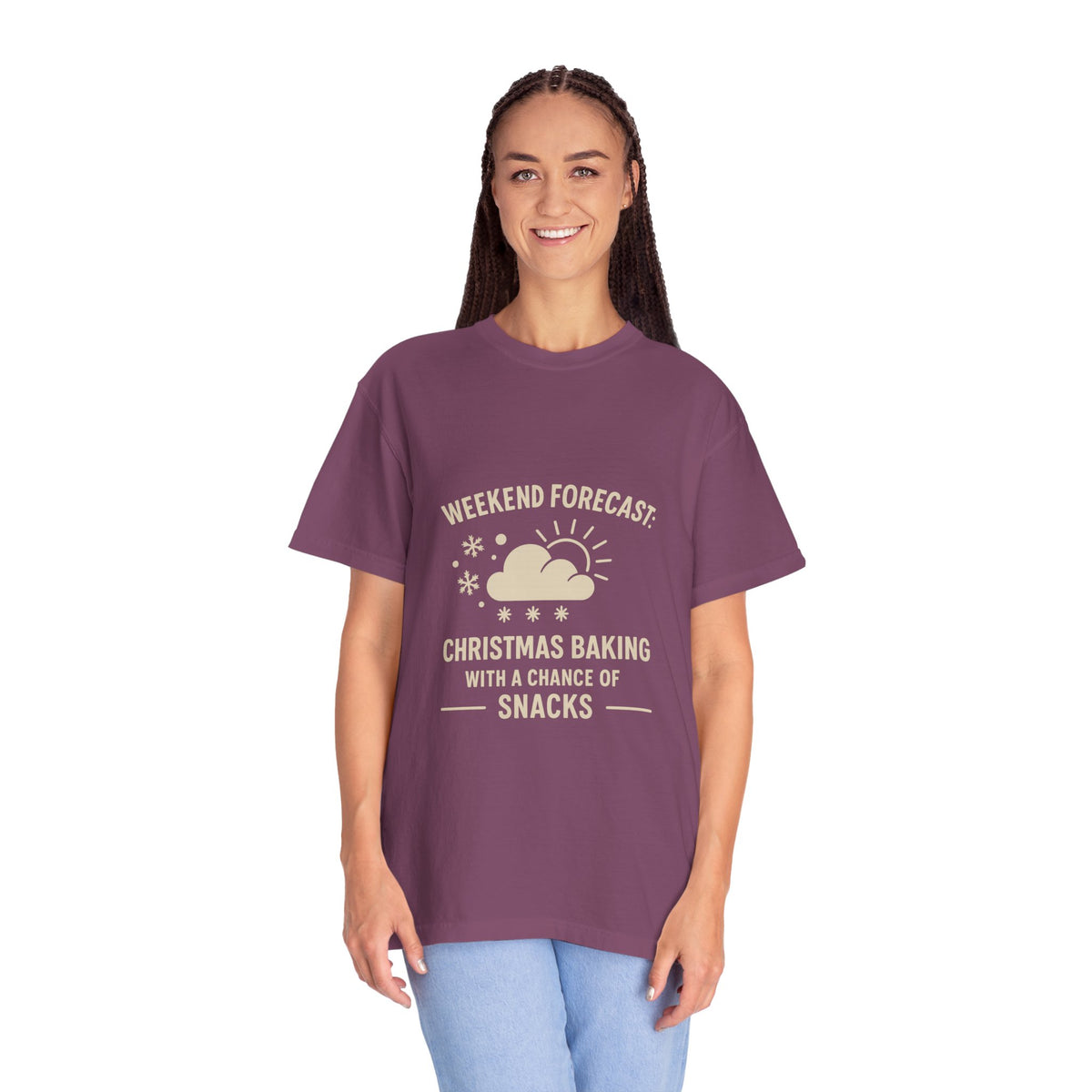 Christmas Baking T-Shirt — "Weekend Forecast: Christmas Baking with a Chance of Snacks"- Trending Now - October 2026