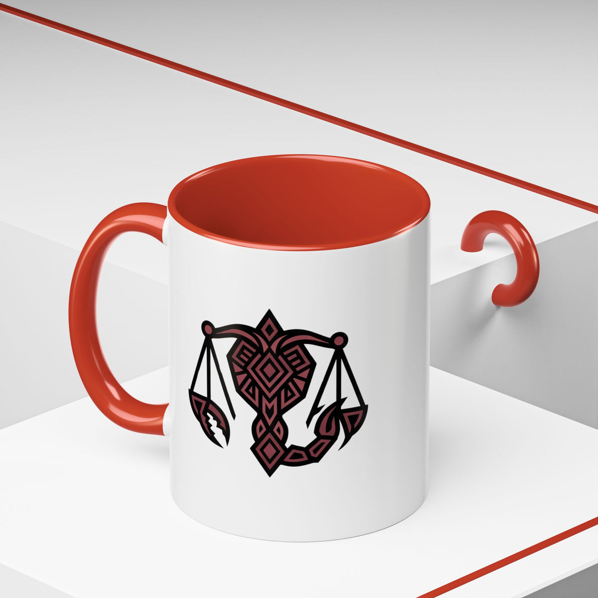 Scorpio Zodiac Scales Coffee Mug — Zodiac Balance Accent Mug