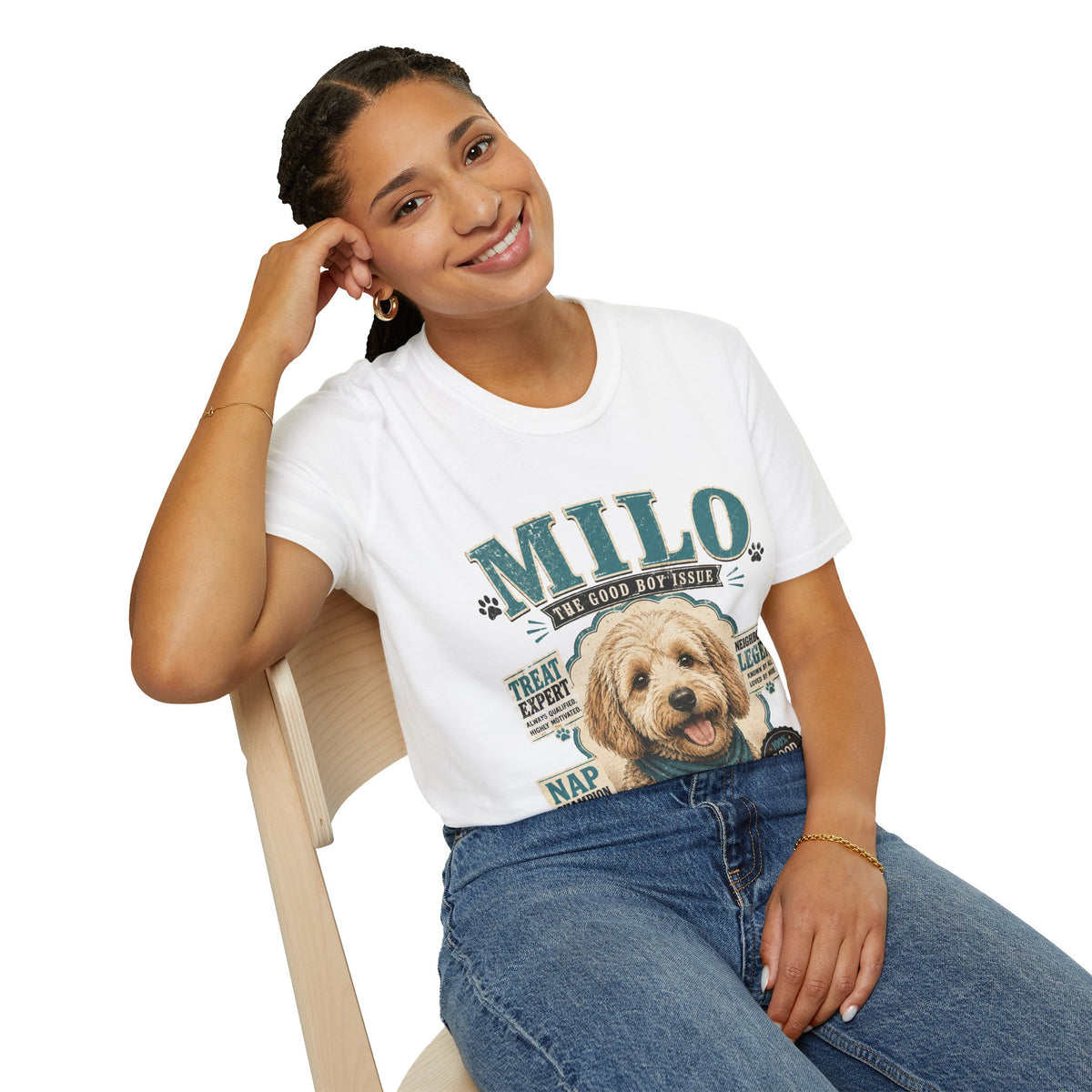 Milo "The Good Boy Issue" Dog Portrait T-Shirt