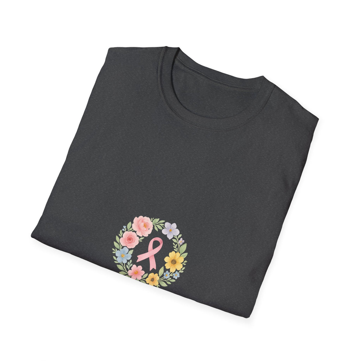 Garden of Survivors Wildflower Wreath T-Shirt, Pink October Breast Cancer Awareness Tee - Trending Now - September 2026