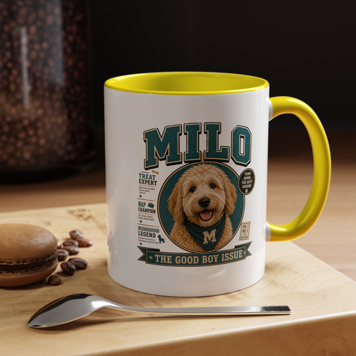 Milo Bailey Dog Dad Mom Milo Dog Coffee Mug — 'The Good Boy Issue' Accent