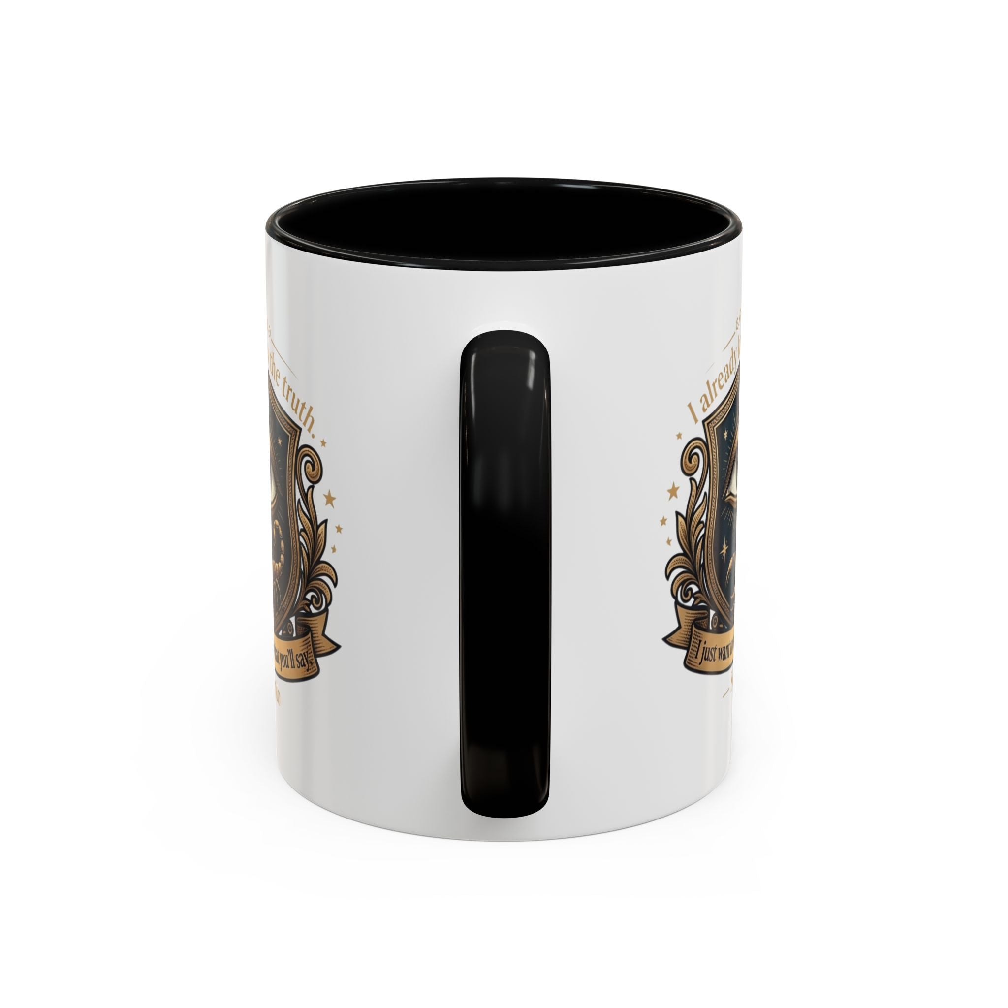Scorpio Accent Coffee Mug — "I Already Know the Truth" Astrology Zodiac Mug