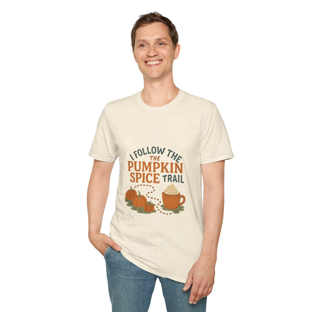 Pumpkin Spice Trail T-Shirt — Fall Coffee & Pumpkin Patch Tee - Trending Now - October 2026