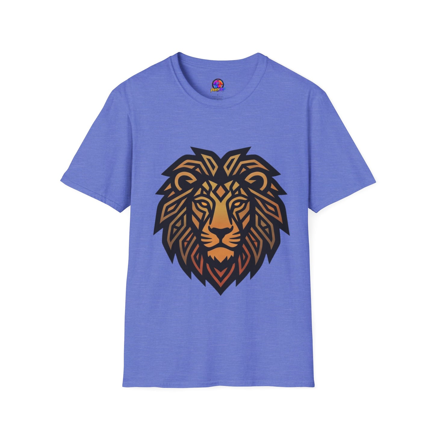 Lion Head T-Shirt — Geometric Tribal Lion Graphic Tee