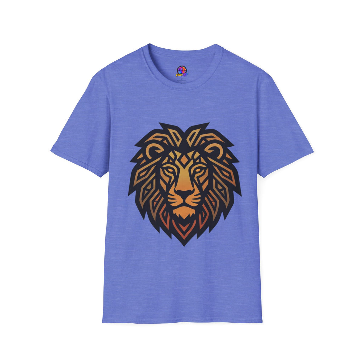 Leo Zodiac Lion Head T-Shirt — Geometric Tribal Lion Graphic Tee