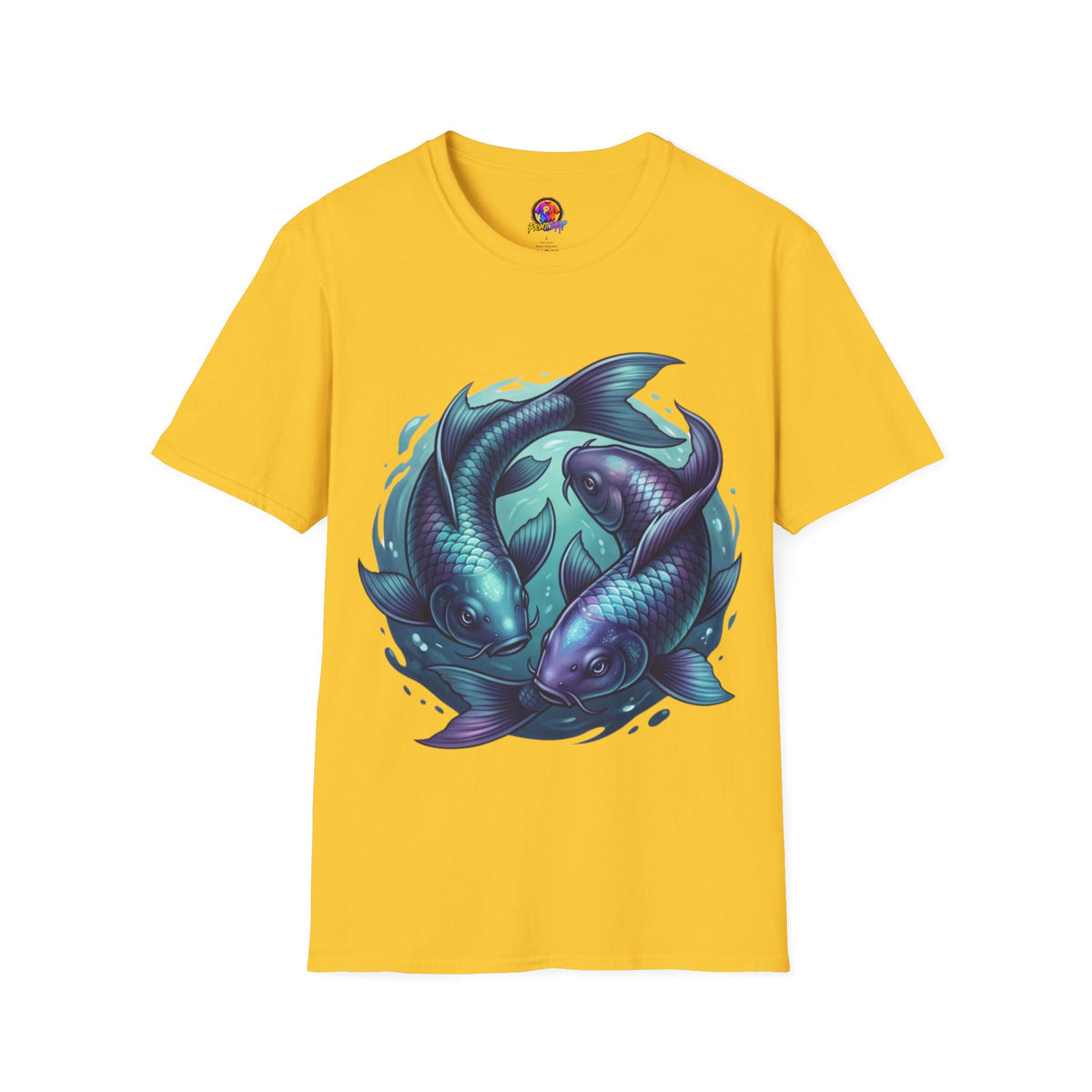 Pisces Zodiac Koi Fish Tee — Yin Yang Aquatic Graphic T-Shirt