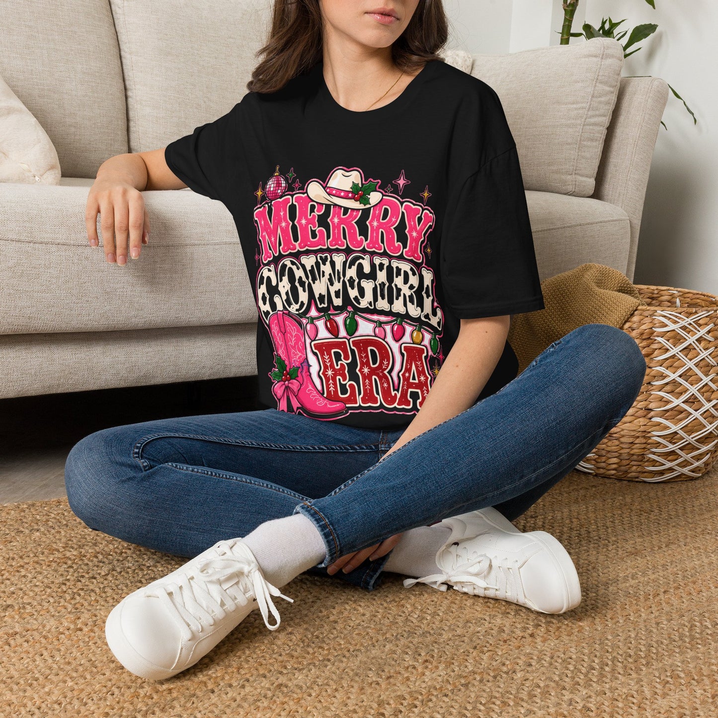 Merry Cowgirl Christmas T-Shirt